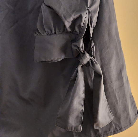 Blue Off the Shoulder Blouse - Picture 4 of 4